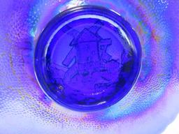 Imperial Electric Amethyst Relief Windmill Landscape Scene 9 3/8" Round Footed Plate