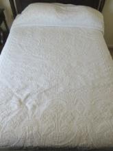 Pride of Virginia Bates Chenille Bedspread Center Medallion & Flowers & Fleur De Lis Pattern