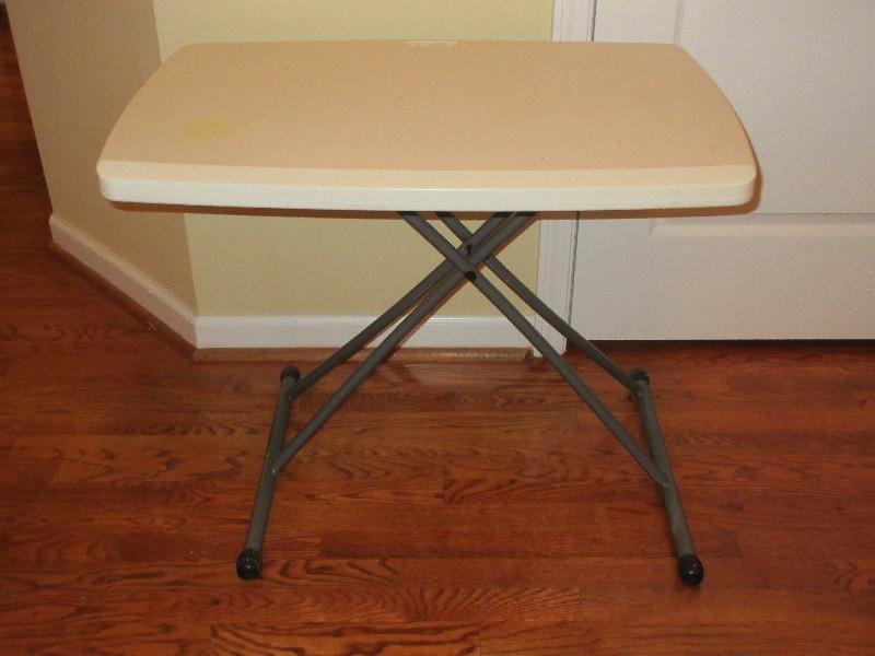 Lifetime Personal Table Adjustable height Folding Table Top 30" x 19 1/4"