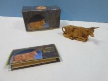 Roman Fontanini Heirloom Nativity Collection 5" Scale Seated Ox Stable Animal 2 1/2" w/Box