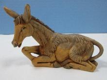 Roman Fontanini Heirloom Nativity Collection 5" Scale Donkey Seated Stable Animal 4"