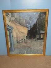 Titled "The Caf‚ Terrace on The Place Du Forum, Arles At Night" Fine Art  by Vincent Van Gogh