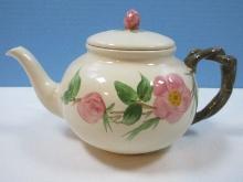 Franciscan Earthenware Desert Rose Pattern Teapot & Lid 4 1/2"H 4 Cups. Est. $99.99