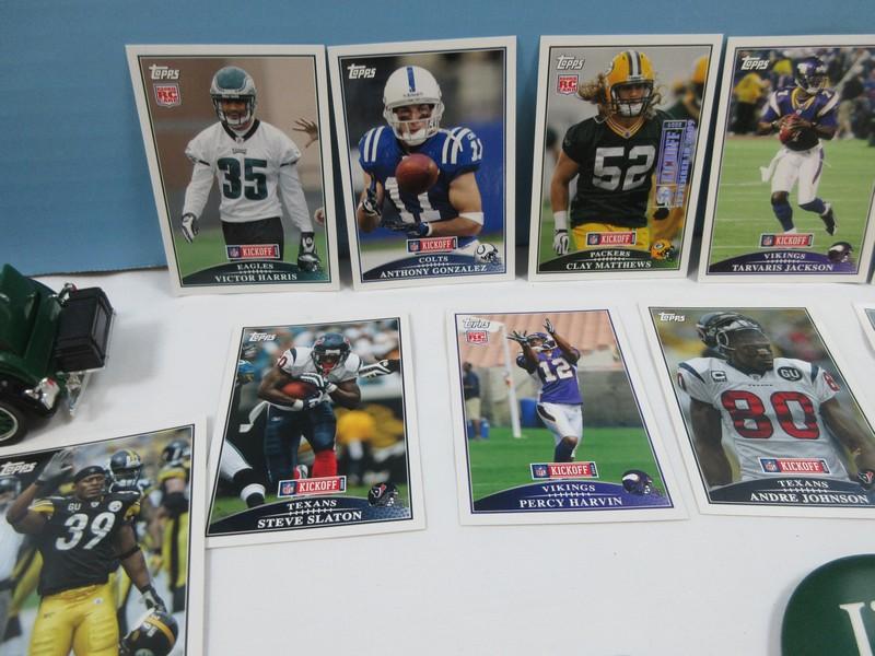 Lot Collectible Stamps, Topps Kickoff Football Trading Cards First Day of Issue Civil War Classic