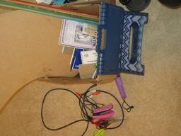 Lot misc Office Supplies Big Display Calculator, LED Gooseneck Desk Lamp, Crayola Crayons,