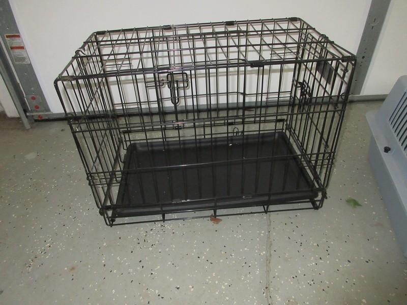 Folding Double Door Pet Crate 16" x 22 1/2" x 13" & Pet Carrier