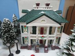 Lot Department 56 Original Snow Village American Architecture Series "Southern Colonial"