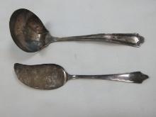 2pcs Sterling Silver Serving Pieces Manchester ladle Wgt 29.80G+/- & Baker-Manchester Jelly