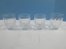 Waterford Crystal Set of 4 Colleen Pattern 3 1/2" Old Fashioned Tumblers Circa 1968-2018