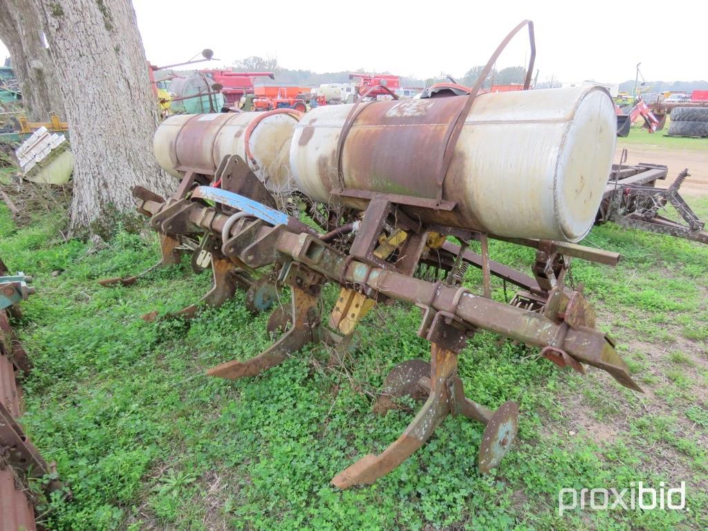 Forrest City 4 row ripper/hiller w/ fertilizer tanks