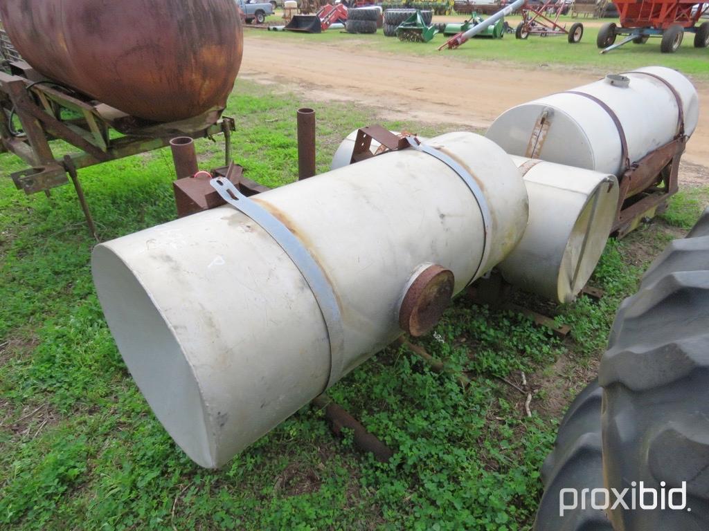 (3) aluminum saddle tanks