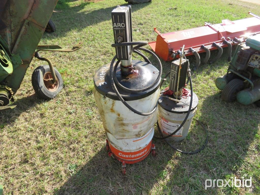 (2) air powered grease pumps