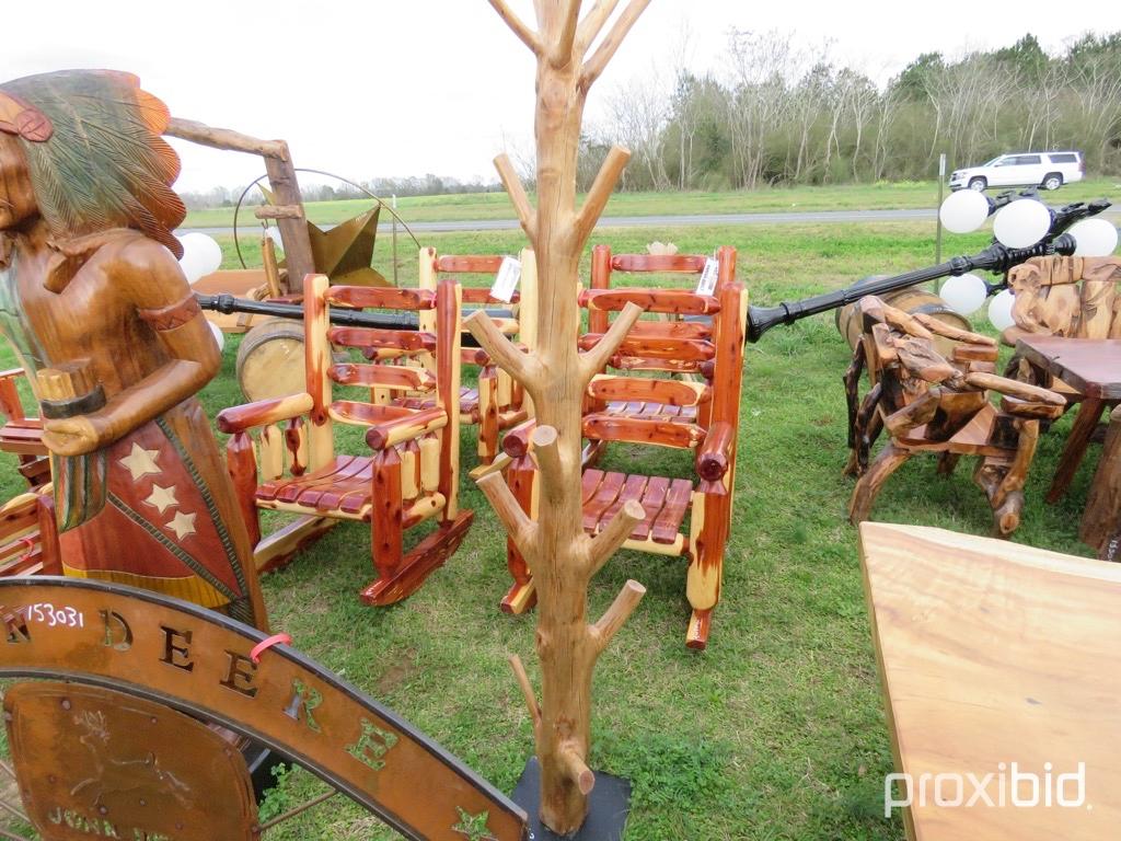 Wood hat rack