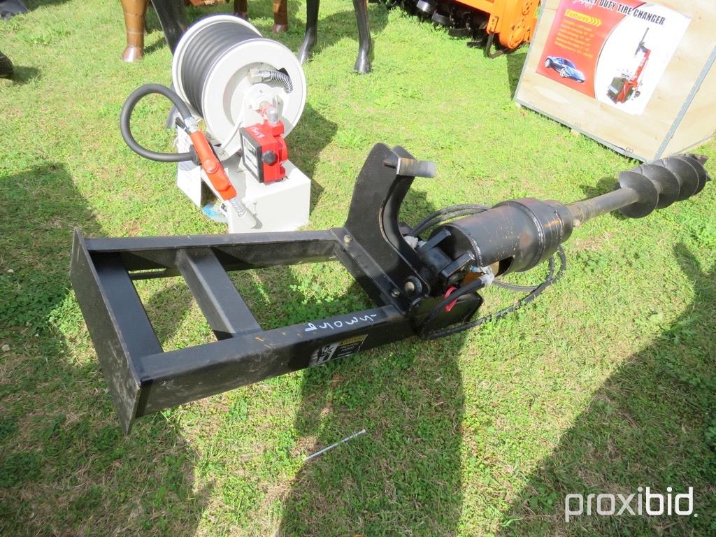 Hydraulic post hole auger