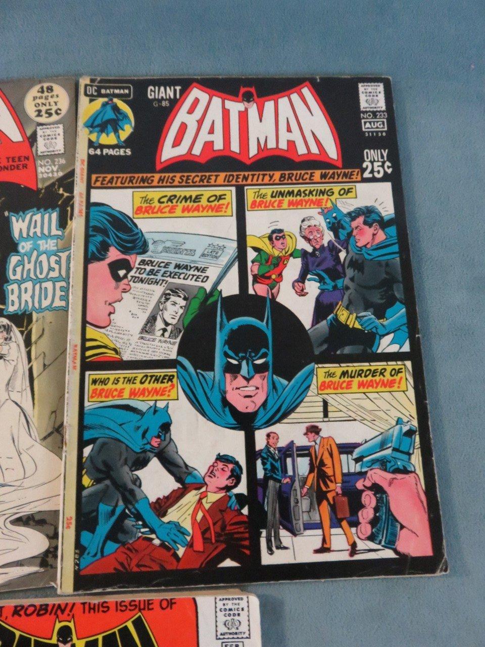 Batman Bronze Giant Size Lot #228/233/236