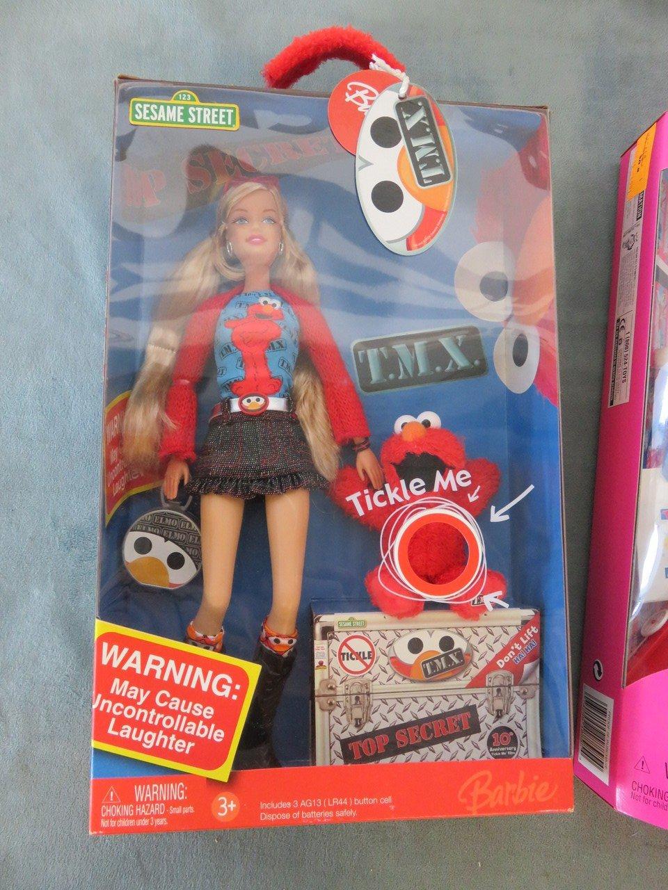 Barbie Toys R US Kid/Elmo Dolls