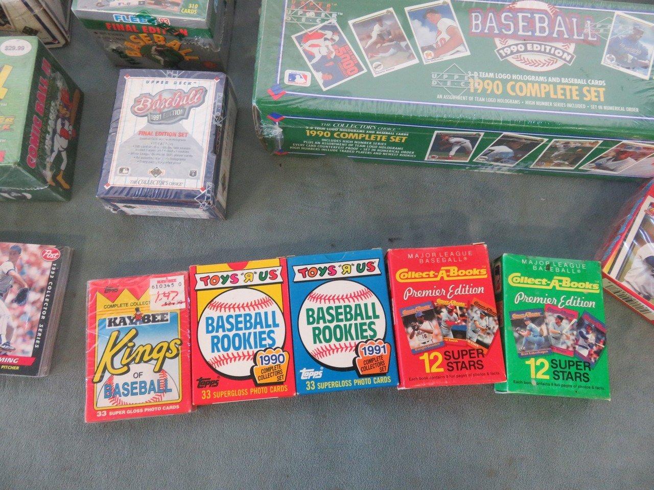 Baseball Cards Boxes and Sets Lot