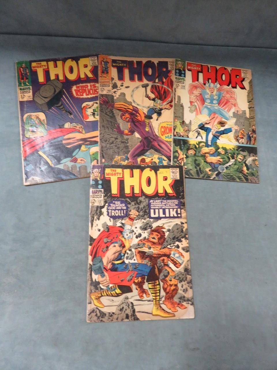 Thor Silver Age Group of (4) #137-141