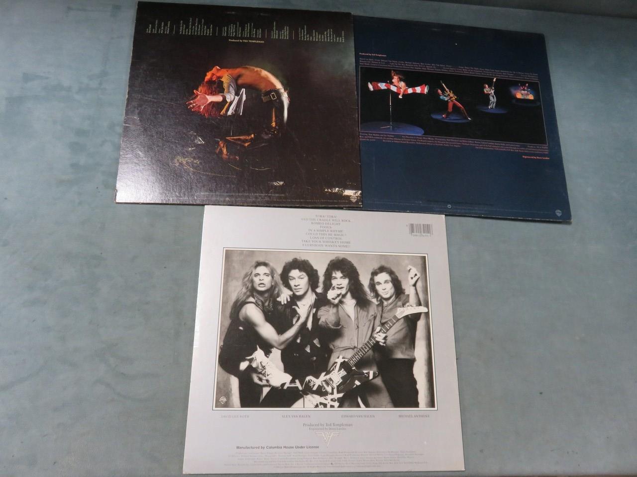 Van Halen Group of 3 LP Records