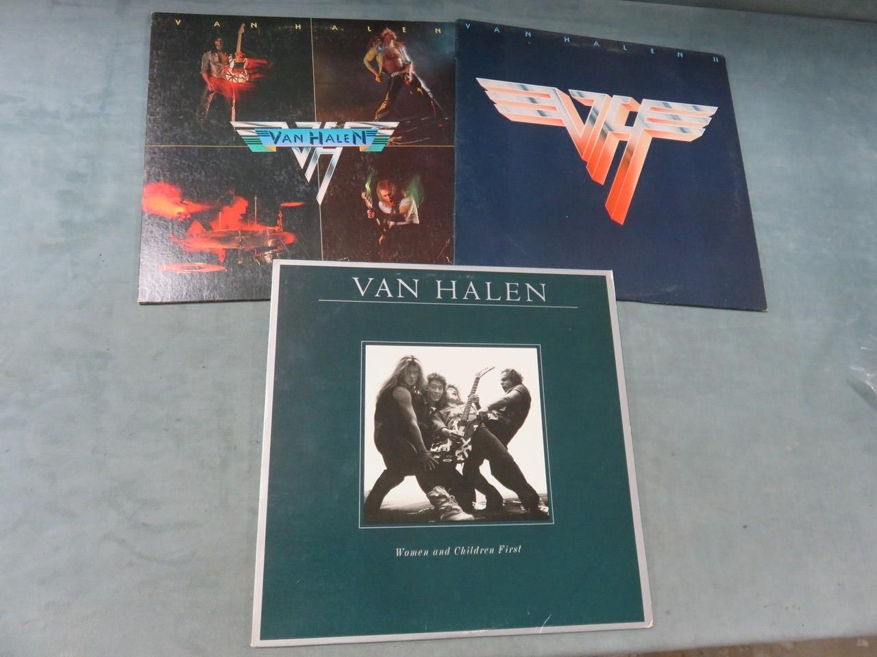 Van Halen Group of 3 LP Records