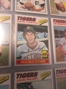 Detroit Tigers (1977) Baseball Card Set (27)