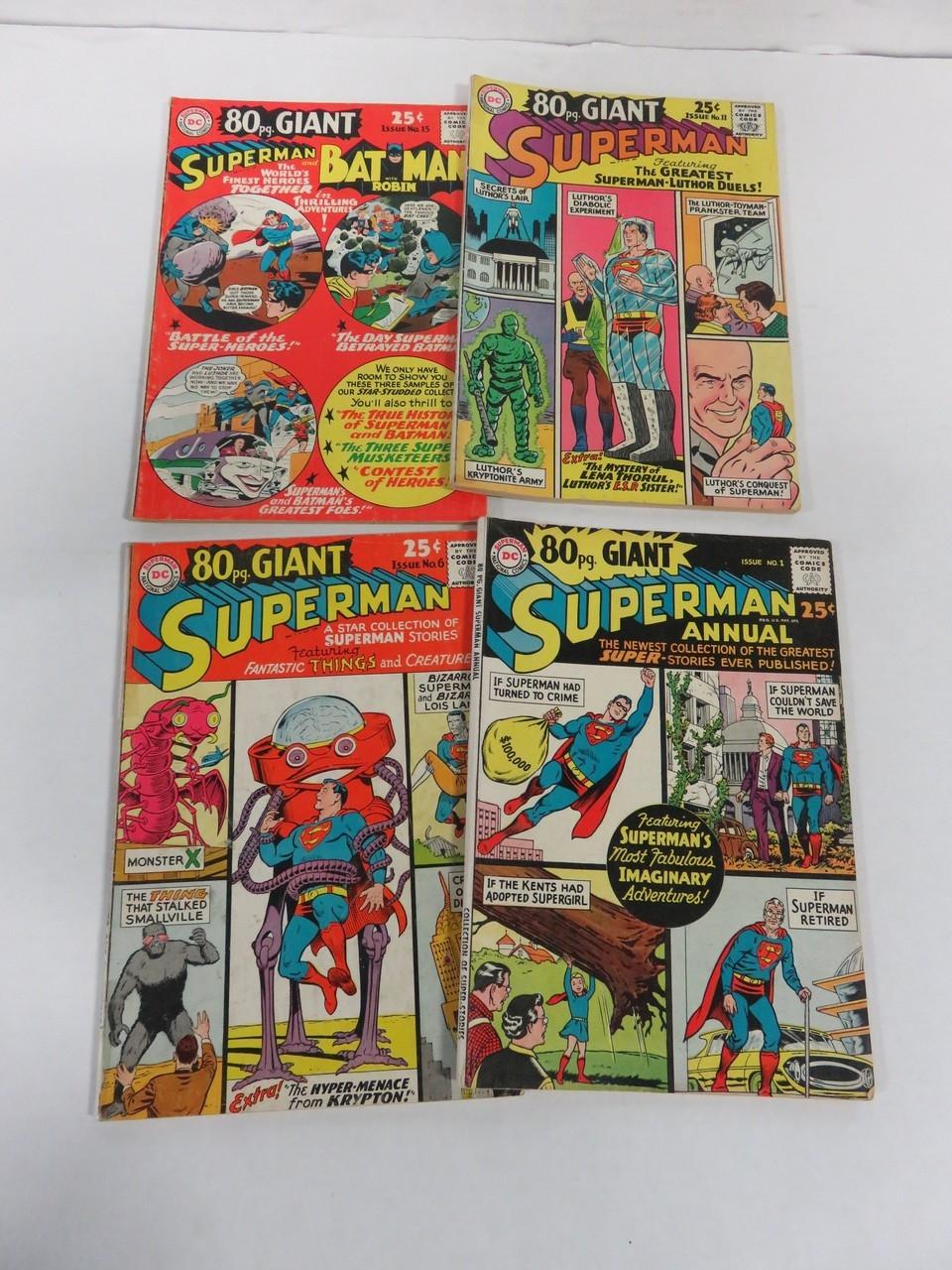 Superman 80 Page Giant Lot of (4) Silver Age