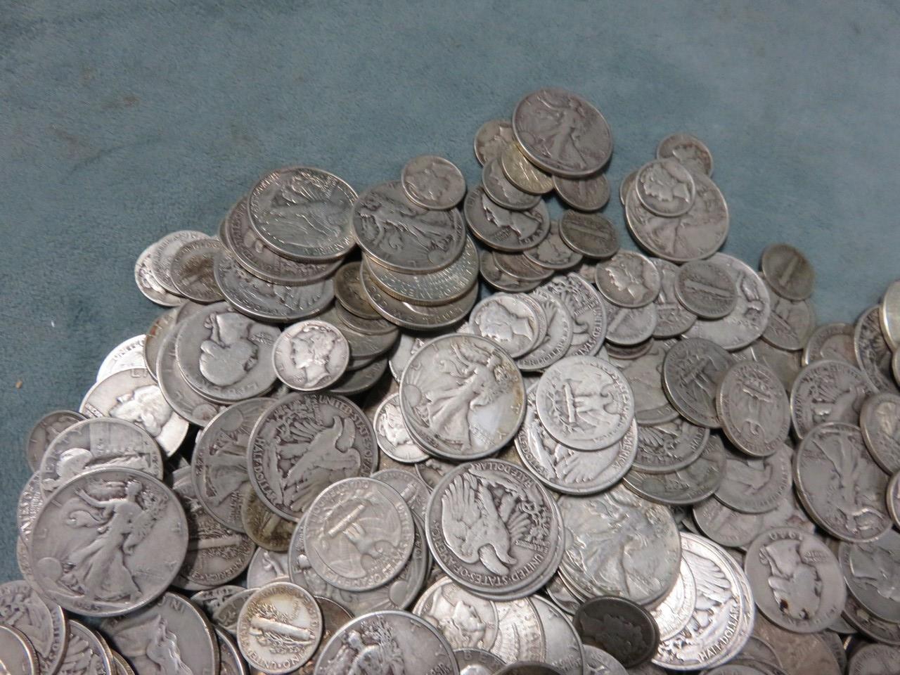 Large Group of $116.00 Face U.S. Silver