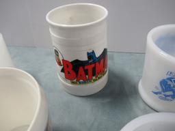 Batman Vintage Mug/Glass Marbles Lot