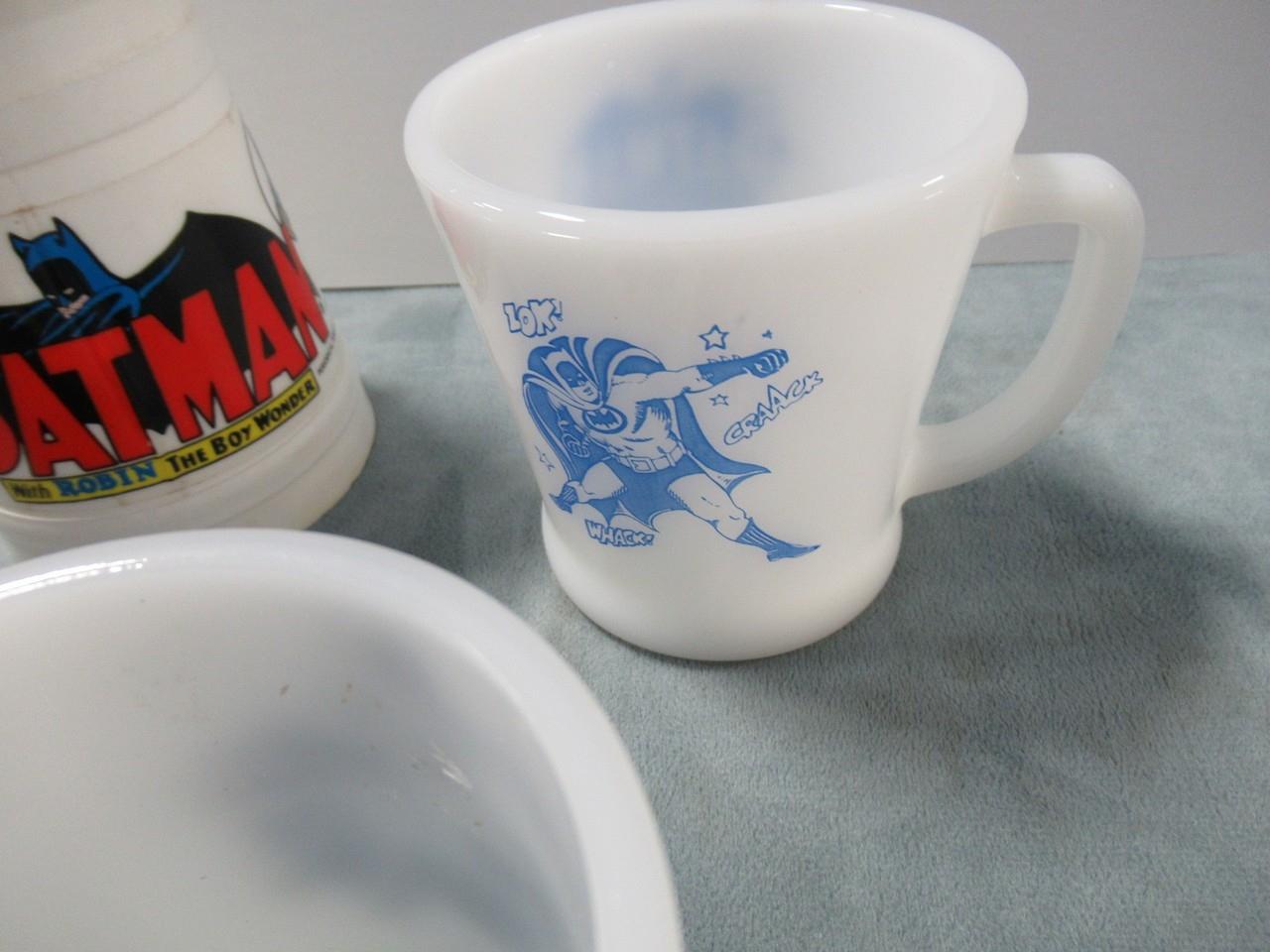 Batman Vintage Mug/Glass Marbles Lot