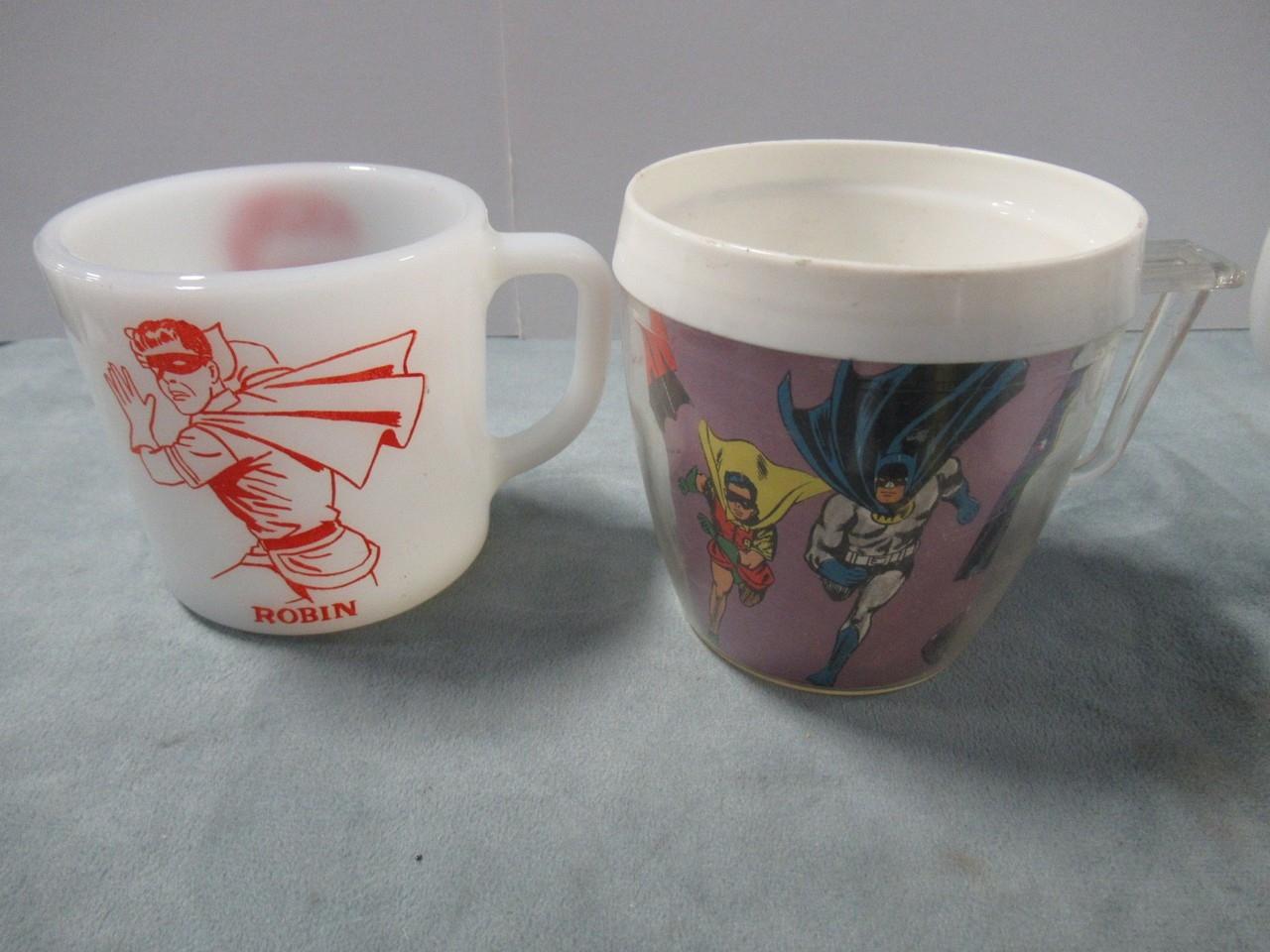 Batman Vintage Mug/Glass Marbles Lot