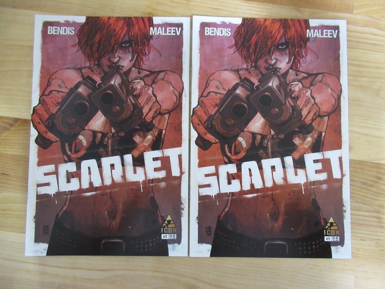 Scarlet #1 Icon (x4) Bendis/Maleev/Key.