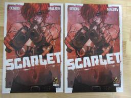 Scarlet #1 Icon (x4) Bendis/Maleev/Key.