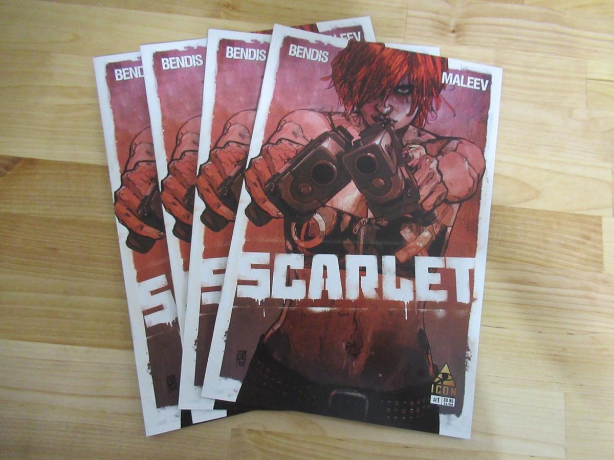 Scarlet #1 Icon (x4) Bendis/Maleev/Key.