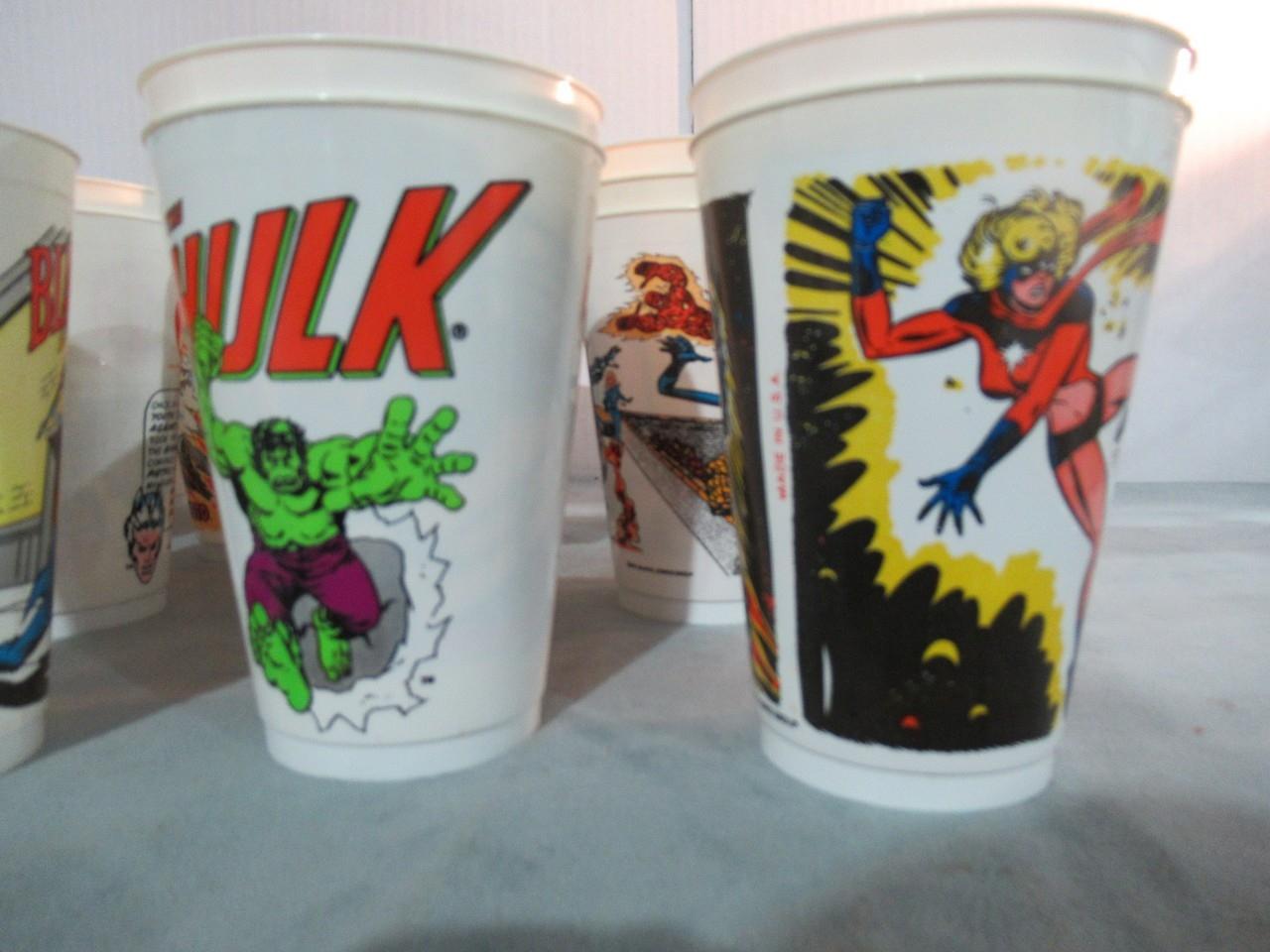 1970s Marvel Heroes 7-11 Slurpee Cup Lot