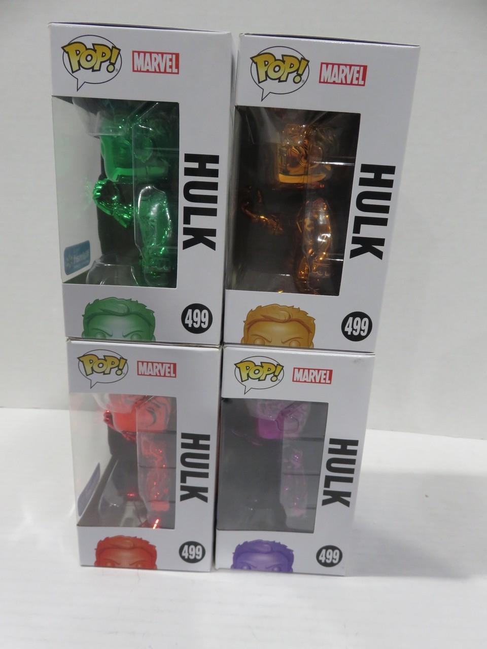 Hulk Chromium Funko Pop Set of (4)