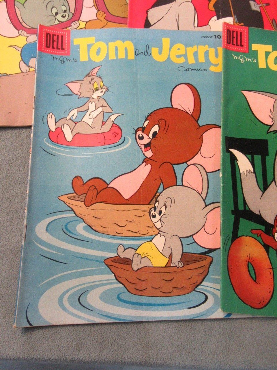 Tom & Jerry Comics Dell Lot of (5) 1950s