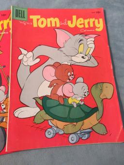 Tom & Jerry Comics Dell Lot of (5) 1950s