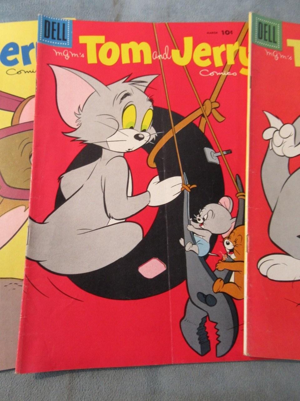 Tom & Jerry Comics Dell Lot of (5) 1950s