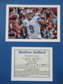 Detroit Lions Matt Stafford Matted Photos