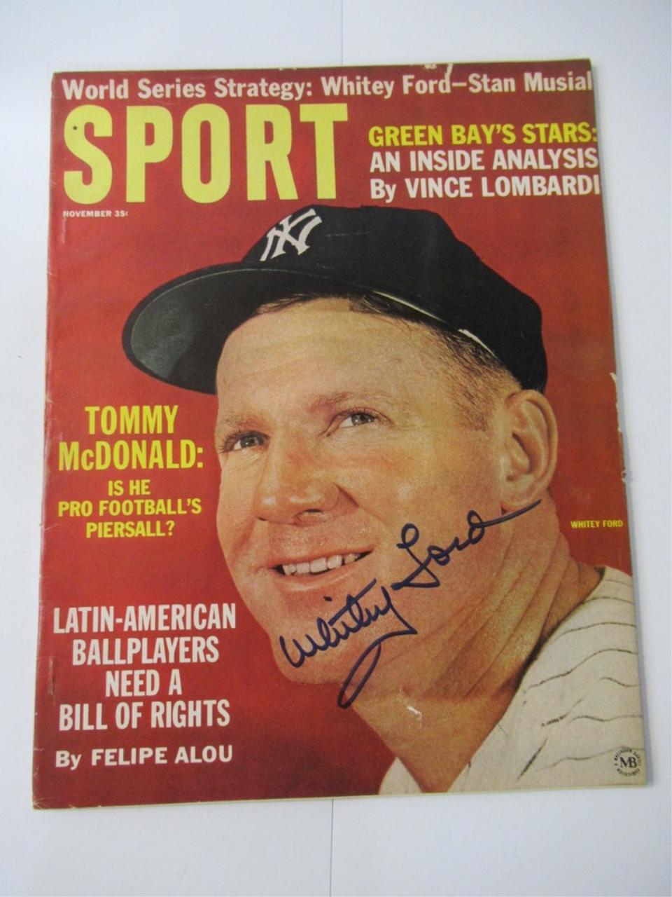 Whitey Ford Signed 1963 Sport Magazine