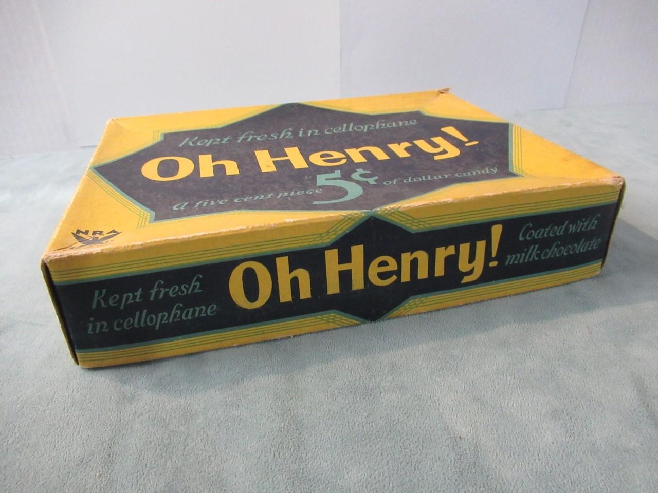 Vintage Oh Henry 5 Cent Candy Bar Box