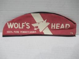 Wolf's Head Motor Oil Service Station Caps