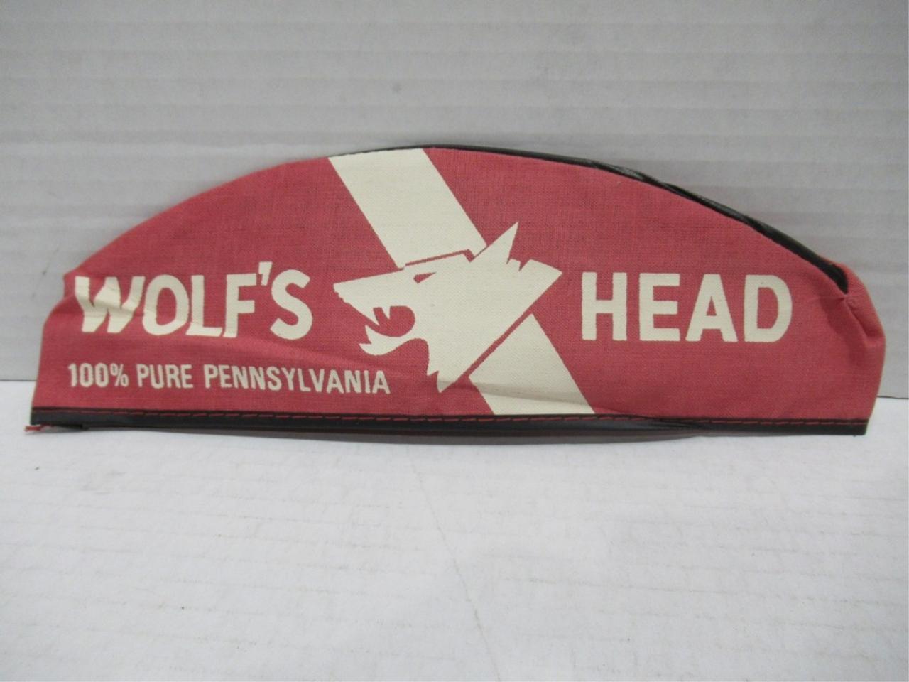 Wolf's Head Motor Oil Service Station Caps