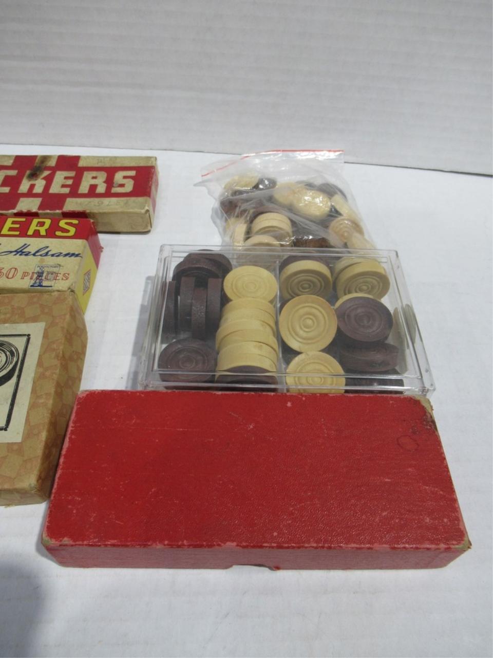 Vintage Checkers Box Lot