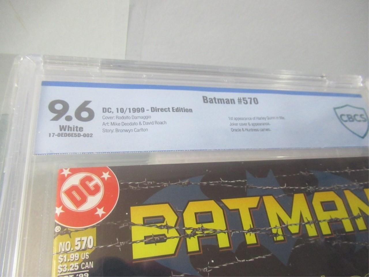 Batman #570 CBCS 9.6/1st Harley in Title