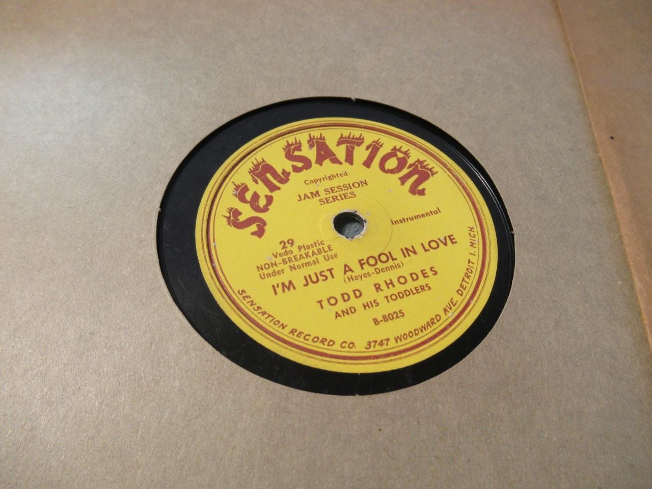 Two Rare Sensation Label 78RPM Records