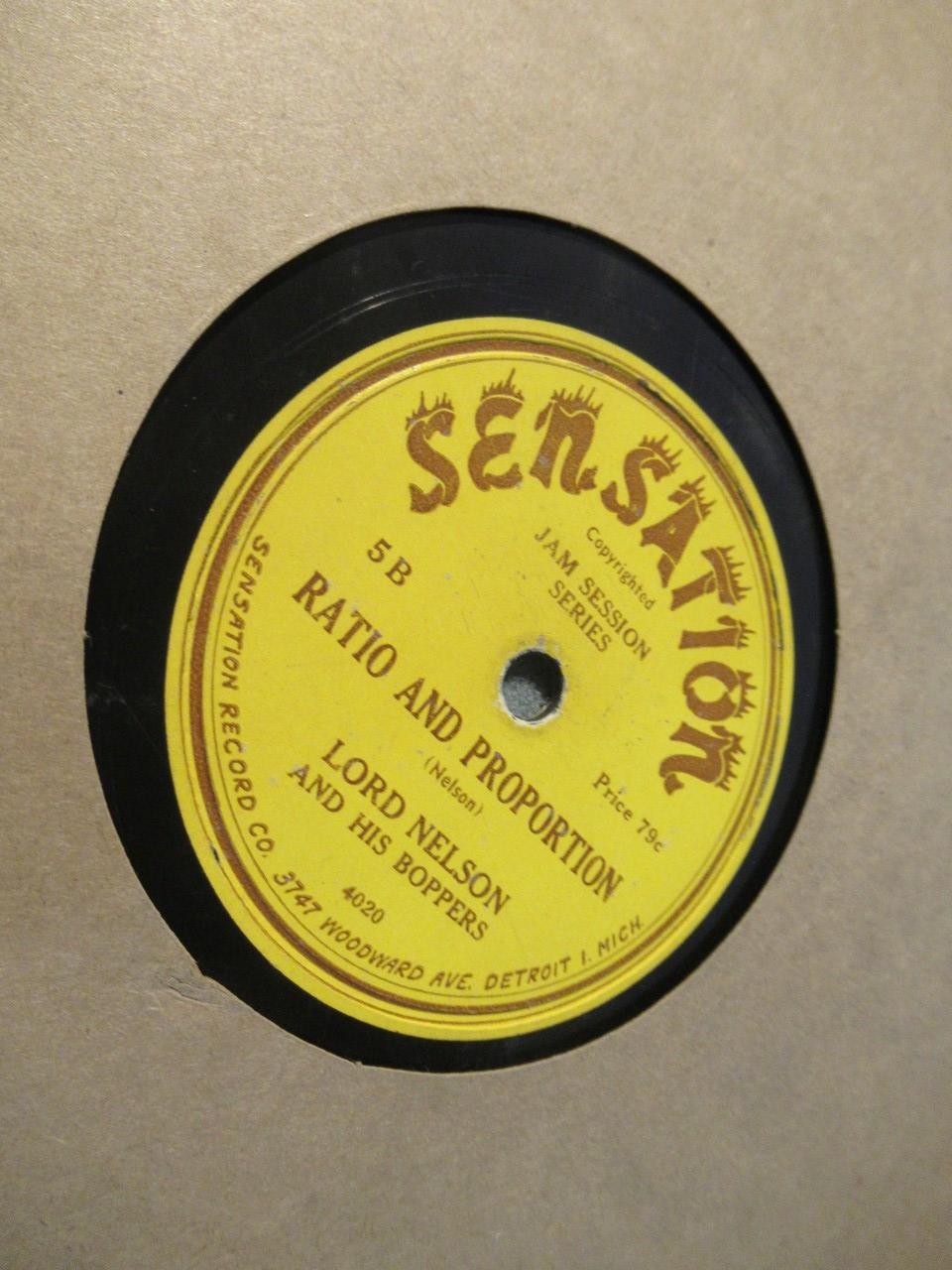 Two Rare Sensation Label 78RPM Records