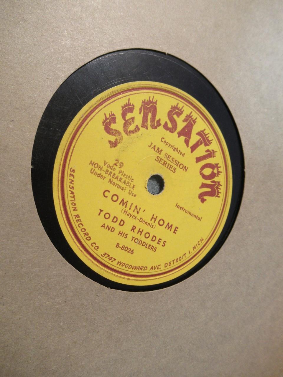 Two Rare Sensation Label 78RPM Records