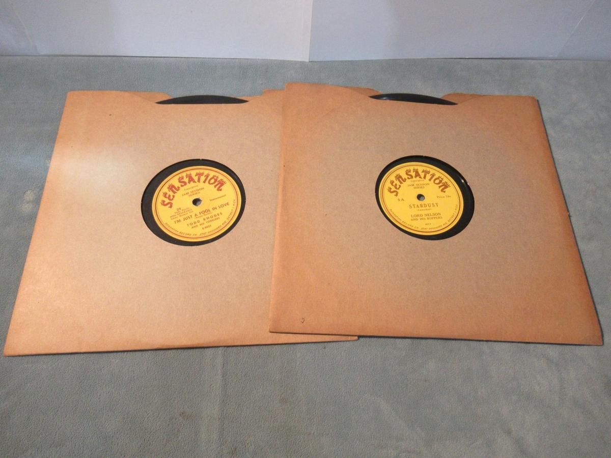 Two Rare Sensation Label 78RPM Records