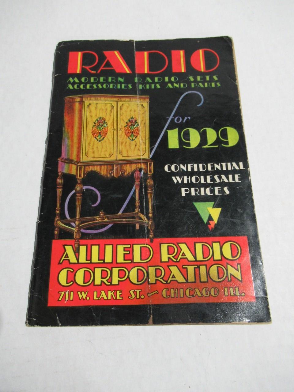 Vintage 1929-1930 Allied Radio Catalogs